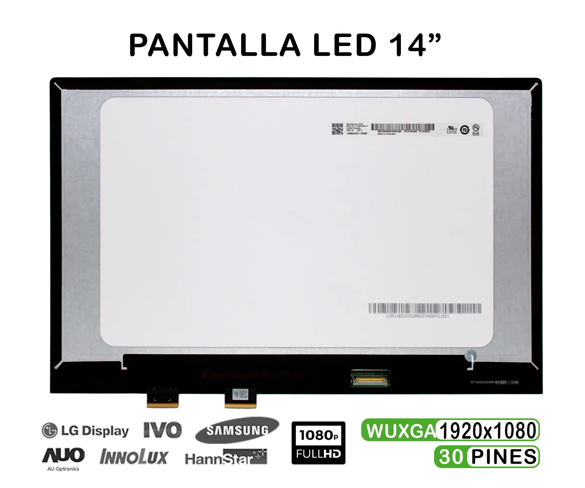 Monitor Asus Vivobook TP412FAC de 14 polegadas com tela sensível ao toque LED FHD e 30 pinos