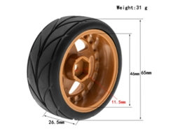 Mali pneus de Carro Controle Remoto Off road 66*46*26mm 4pcs para Tamiya Tt02 Xv01 Hsp 94123 Hpi Kyosho Wltoys 1/10