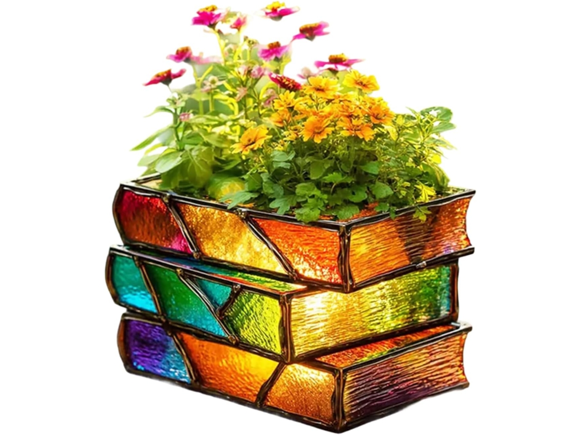 Vaso De Flores Em Formato De Livro |