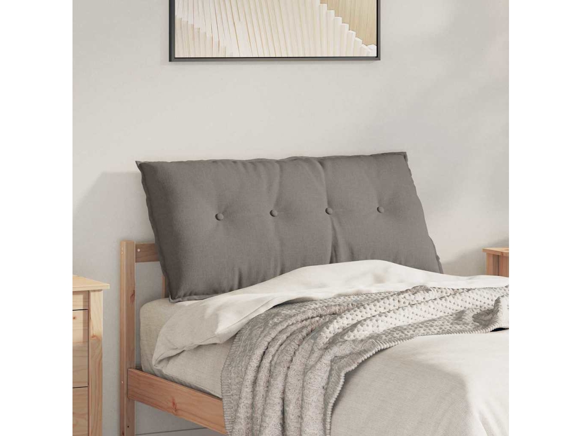 Vidaxl Travesseiro Para Costas Cinzento-acastanhado 100 X 19 X 50 Cm