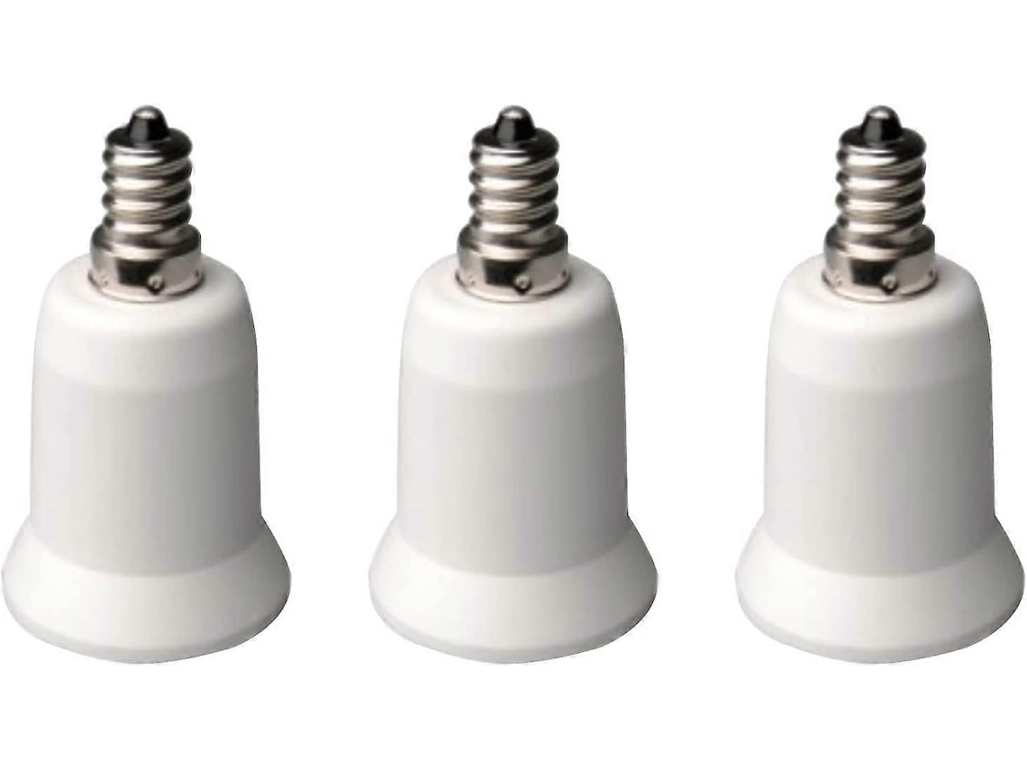 3 Adaptadores De Soquete De Lâmpada, De E12 Para E27, Compatíveis Com Lâmpadas Led, Halógenas E Econômicas.