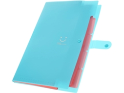 Organizador De Pastas Expansível Para Escritório E Escola, Leve E Portátil, Em Material Azul. Gokoco