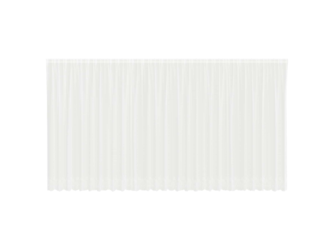 Maison Exclusive - Cortina De Renda Com Cortinas Branco 245 X 750 Cm Poliéster