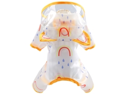 Capa De Chuva Canina, Com Capuz, Impermeável, Leve, Em Pu