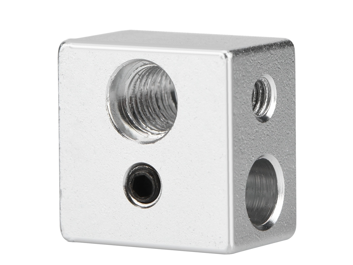 Bloque Calefactor Hotend Extruder Mk10 De Aluminio 20x20x13mm, Rosca M7 Para Impressora 3d