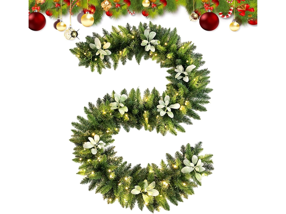 Guirlanda Decorativa De Natal, Artificial Pinheiro Verde Com Um