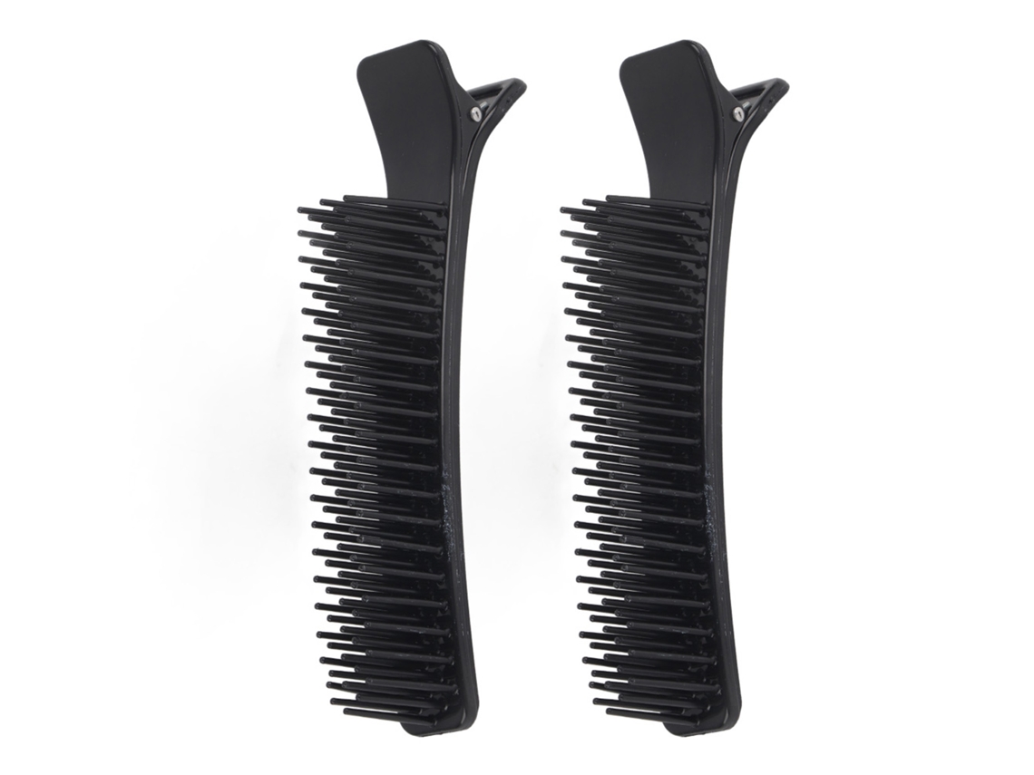2026 2 Peças de Clipes para Penteado e Seccionamento de Cabelo Preto para Salão, Duráveis e Antislipantes