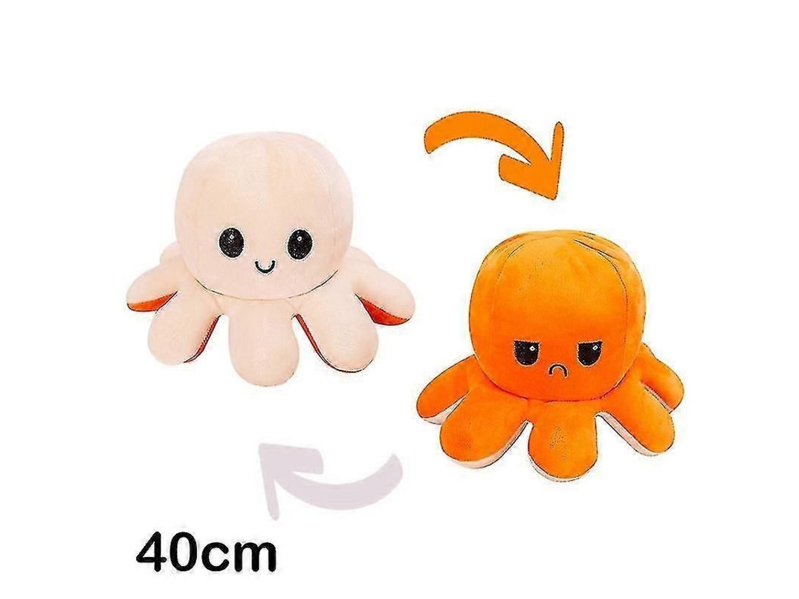 2026 pulpo de Peluche Reversible de 30/40 Cm Con Doble Estampado Y Diferentes Expresiones.