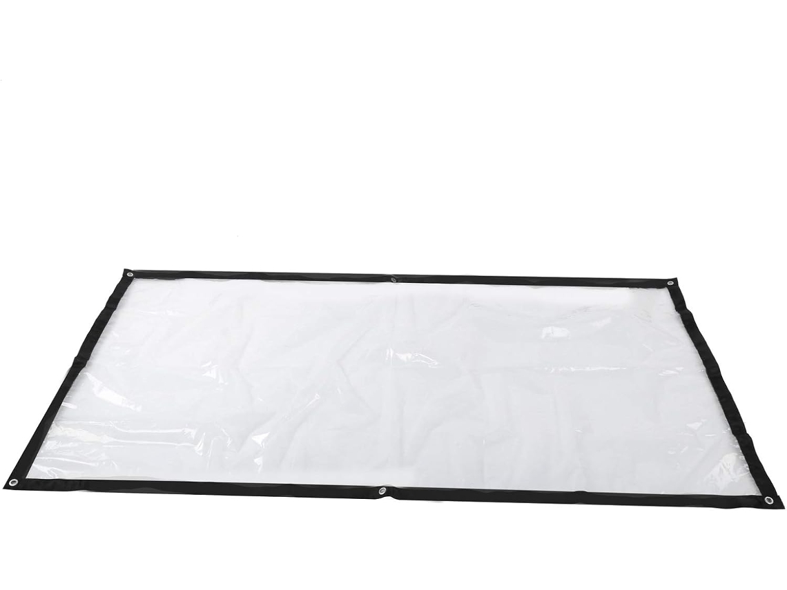 Srliya 1x2m Clear Rain Tarp, Waterproof Uv Block Plant Cover With Heat Sealed Edges 360-protection, For Garden Terrace