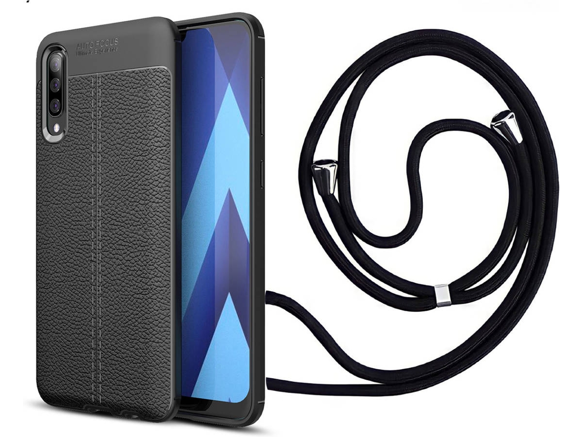 Capa Samsung A30S Rugged Leather com Fita Preto