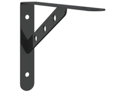 Shelf Bracket, Shelf Brackets Vidaxl Preto Aço Inoxidável (23.5 X 2.5 X 15.5 Cm)
