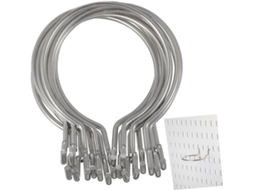 Ganchos De Metal Duplo Para Painel Perfurado , 10 Peças, Cor Prata 678