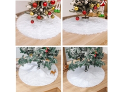 Enfeite de Árvore de Natal com Flocos de Neve Bordados e Miçangas Douradas, 78cm Branco LAXISCREED