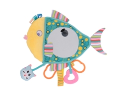 Mali espelho de Carro para Bebê Plush em Forma de Peixe Ajustável com Diversão e Segurança