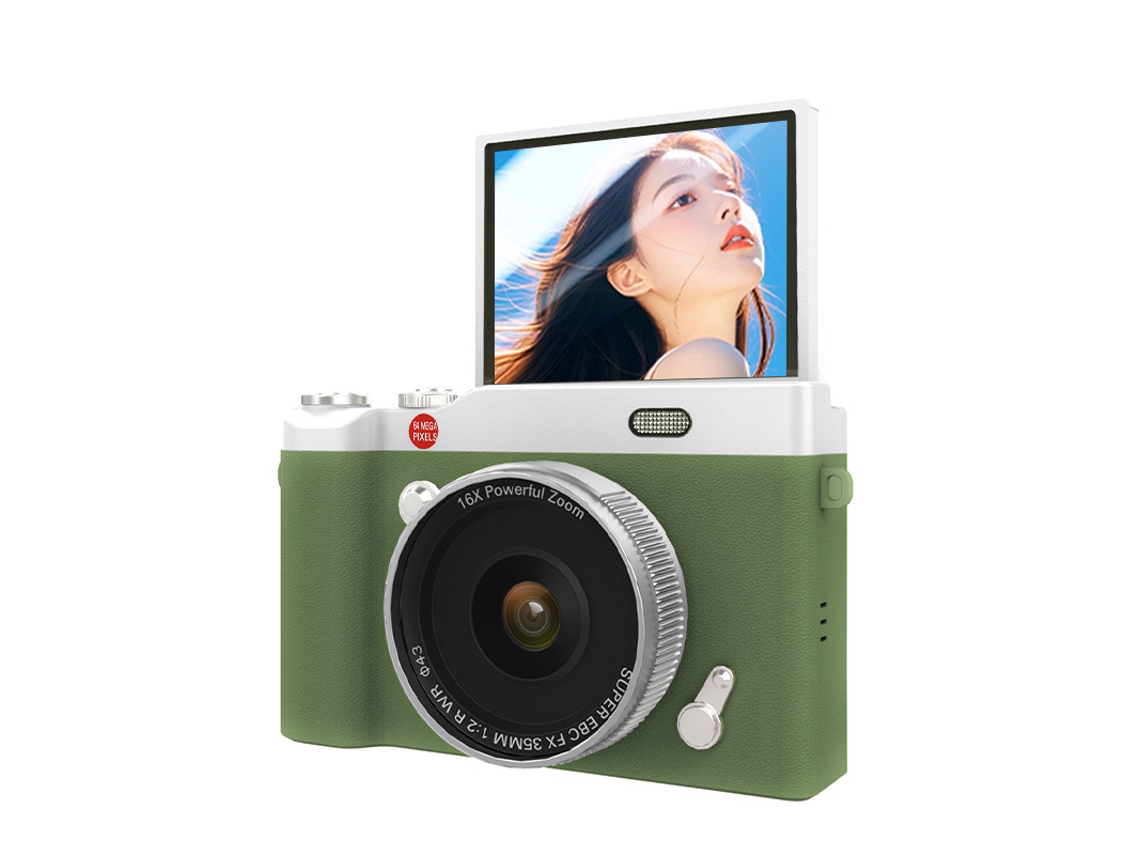 Câmera Digital Retrô com Tela Flip Ultra Hd Sem Manchas Verdes. YUNZII