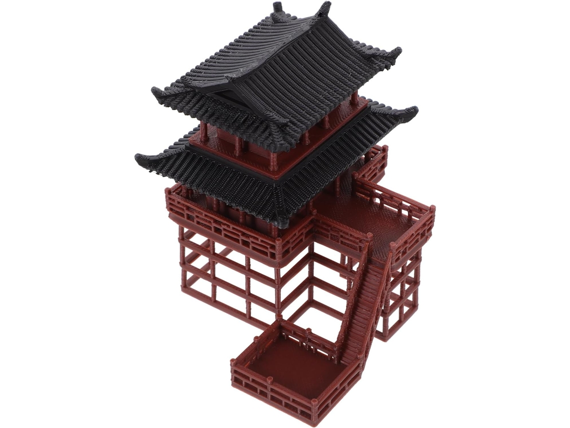 Kichouse Miniatura de Pavilhão em Resina para Decoração de Aquário e Varanda Arquitetura Tradicional e Paisagismo CHABERLU