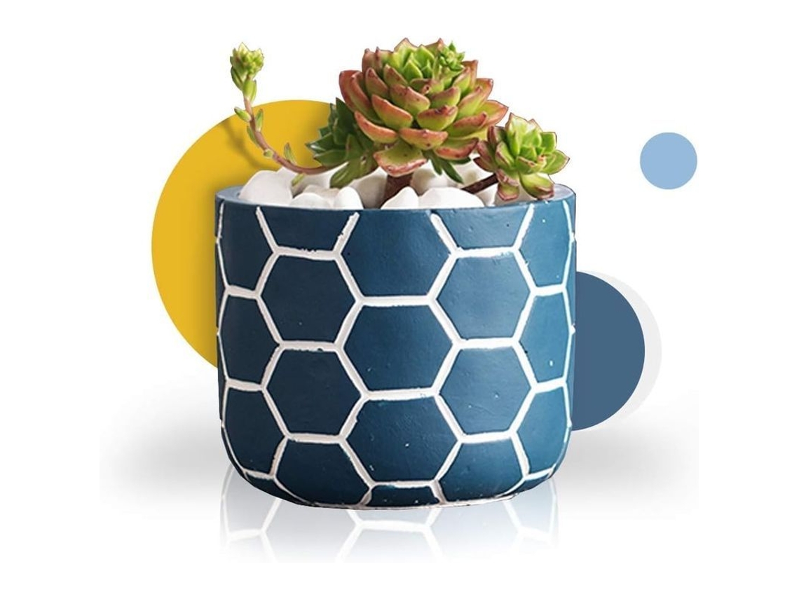 Maceta De Cimento Pequena 4,7'' Com Buraco De Drenagem Para Plantas Interiores Decorativas Modernas