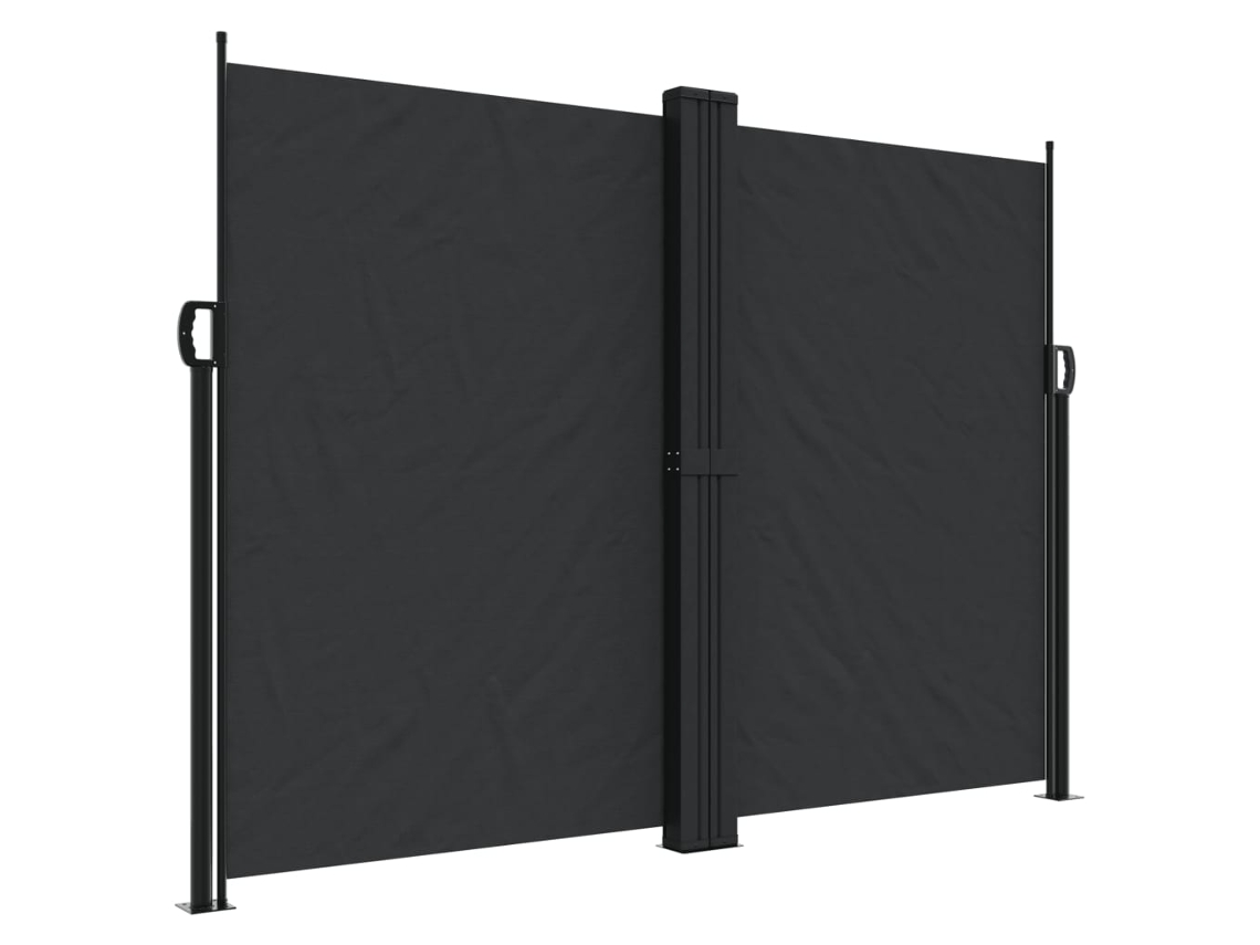 Toldo lateral retrátil VIDAXL preto (180x600 cm)