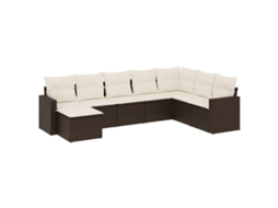 Garden Sofa Set, Garden Sofa Sets Vidaxl Marrom Rattan / Vime (n/a)
