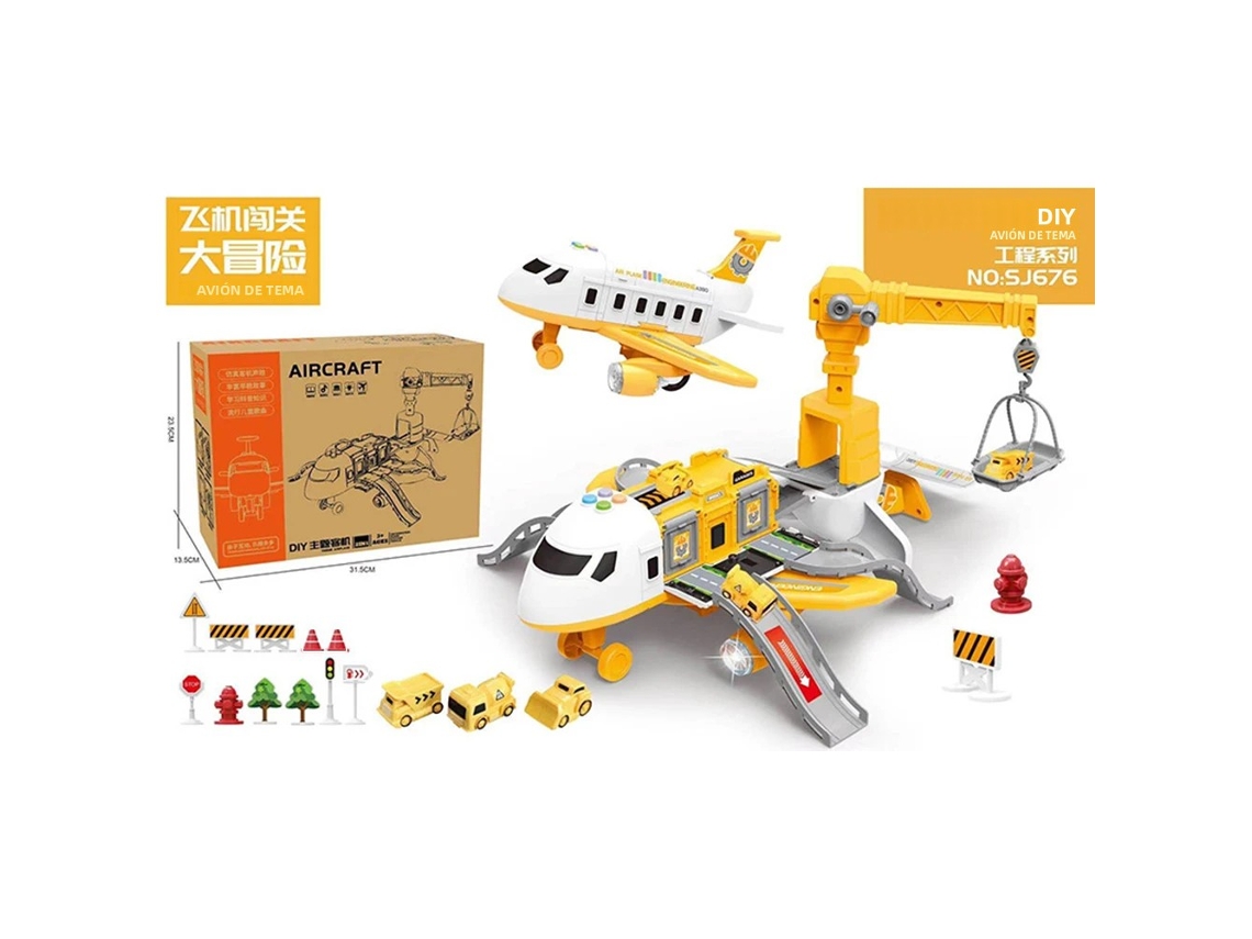 (estilo 3) Avião De Brinquedo Grande Com Música E Luzes, Modelo De Avião De Passageiros Em Alumínio.
