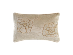 Almofada DKD Home Decor Dourado Poliéster Bloemen (50x10x30 cm)