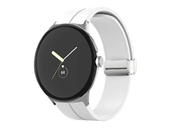 Pulseira De Silicone Dobrável De Cor Sólida Para Google Pixel Watch