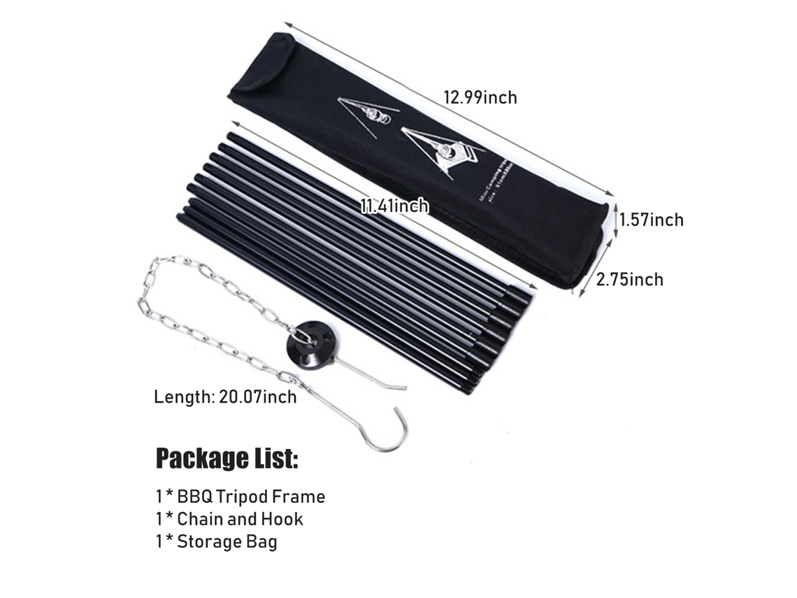 Tripé Ajustável LAXISCREED para Churrasco Camping