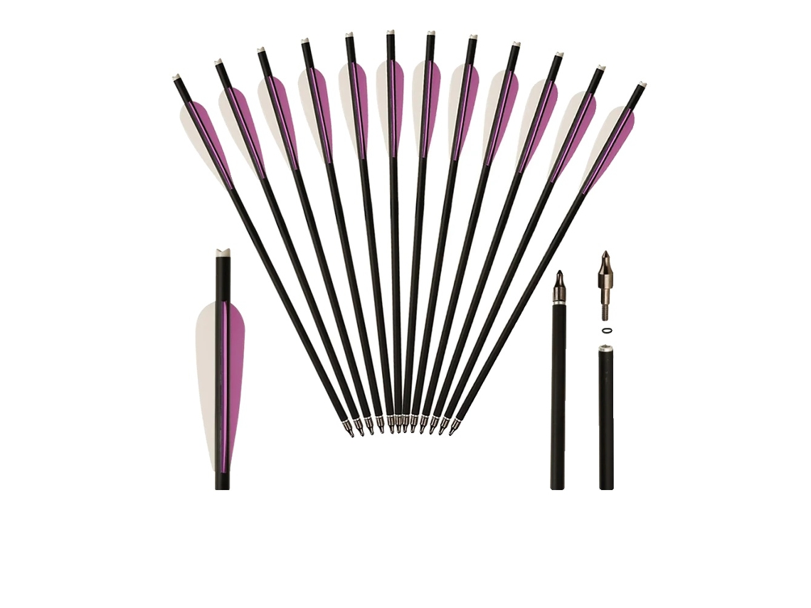 Flechas De Carbono Para Arco, 16 Polegadas De Comprimento, Design Leve,48pcs 16inch P Oem