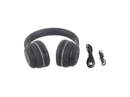 Fone de Ouvido Bluetooth Sem Fio Plegável Cancelamento de Ruído Grave Intenso Gradiente Preto