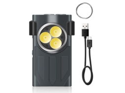 Chaveiro Edc Recarregável Lanterna Super Brilhante 1100 Lumens Led Pequena Ipx5 À Prova D' Água Poderosa Portátil Preta Bisbisous VIGA EUROPE