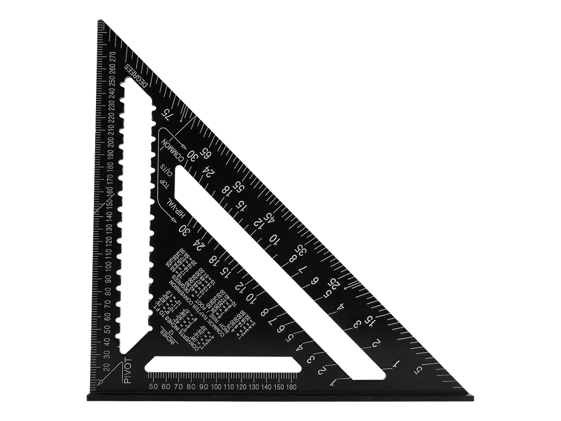 Esquadro/triângulo De Liga Alumínio, 30, 5 Cm(12 Polegadas), Ferramenta De Medição Precisão Para Engenheiros E Carpinteiros