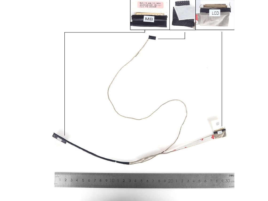 Cabo Lcd/led Dell Latitude 3400 E3400 30pin 0.5 0m8r8g 450.0fv02.0011 Compativo