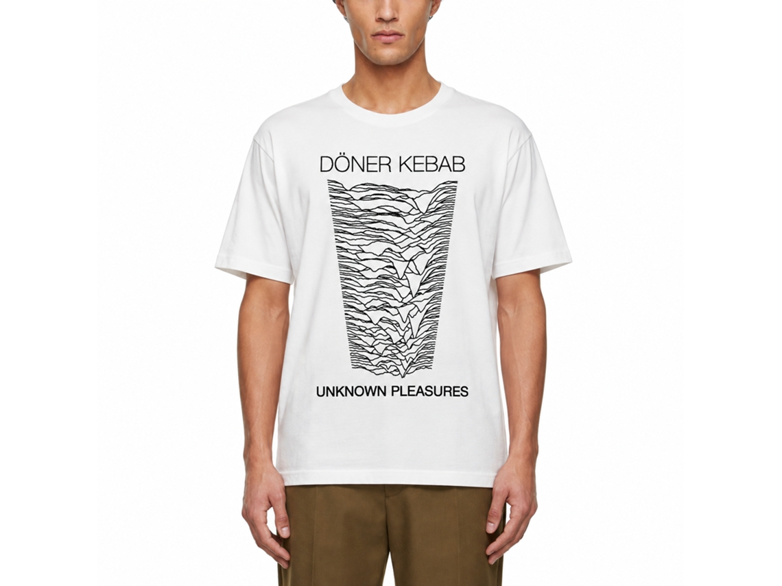 Rockinstone Doner Kebab: Unknown Pleasures Thom Archer White T-shirt Unique Designer Style
