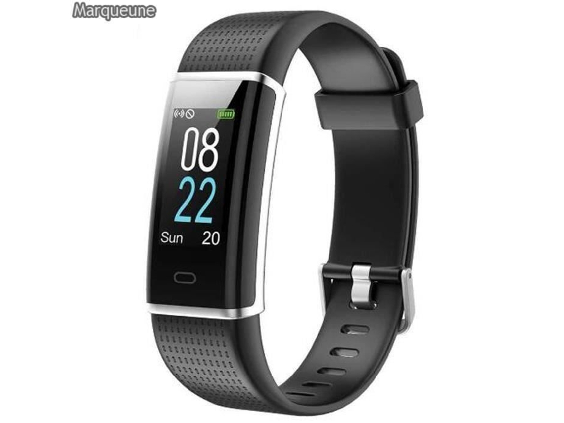 Relógio Conectado Smartwatch Marqueune À Prova Dip68 Água Ip68 Monitor de Freqüência Cardíaca para Android Ios Smartphone Feminino Masculino Preto