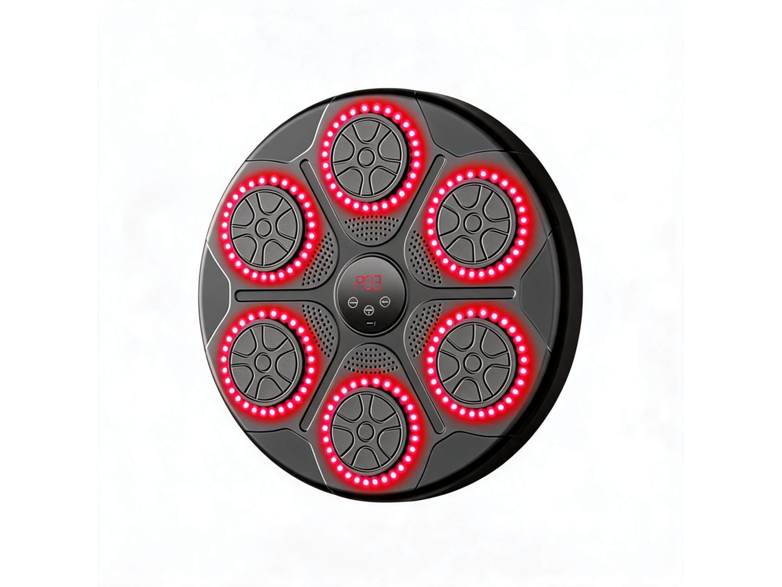 Máquina de Boxe Bluetooth para Treinamento, Suporte de Parede para Socos, Equipamento Eletrônico Musical Vermelho DIGITALLAB