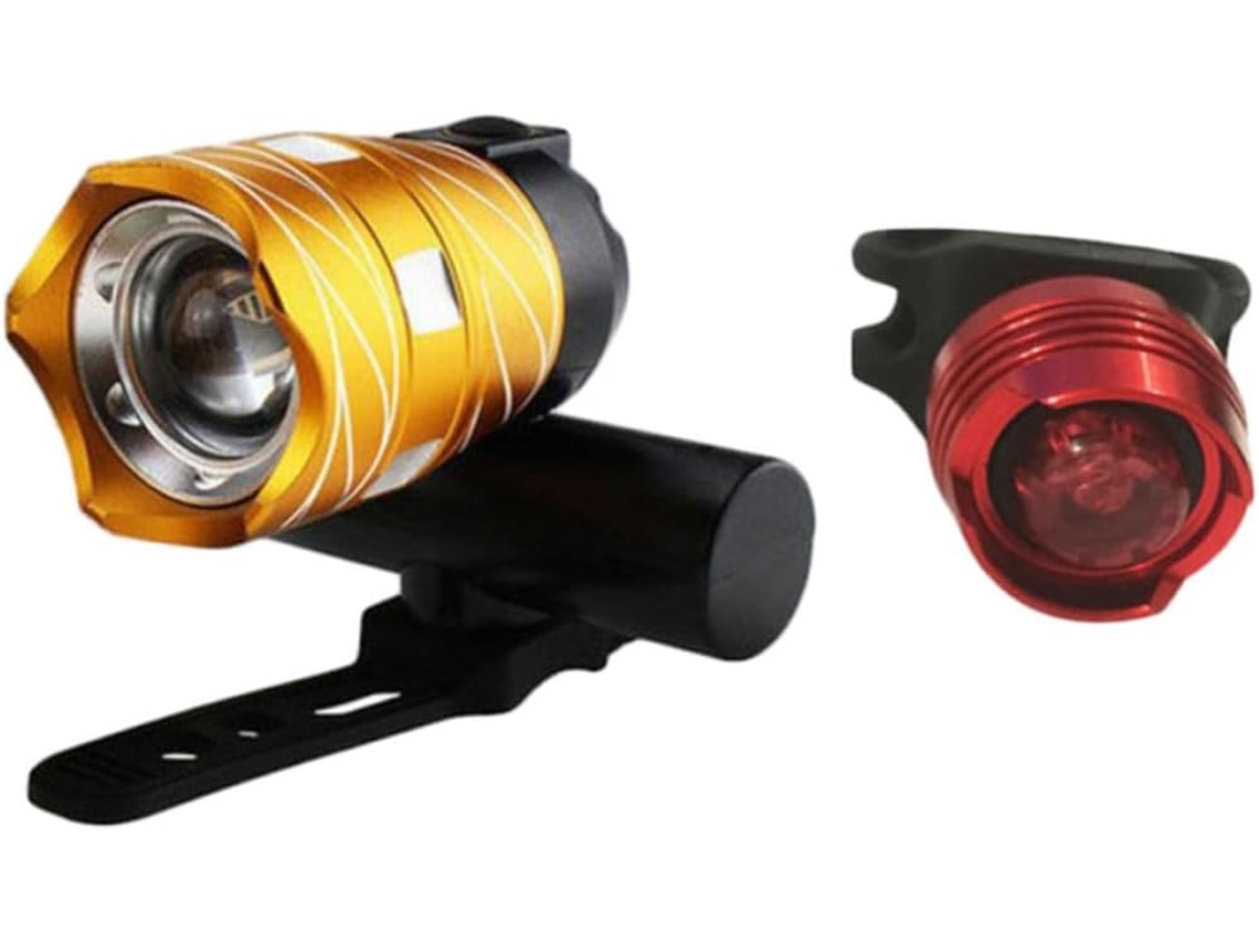 Conjunto De 2 Luzes Para Bicicleta Montanha, Recarregáveis Via Usb,