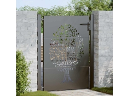 Vidaxl Portão De Jardim 110 X 130 Cm Preto Trancável