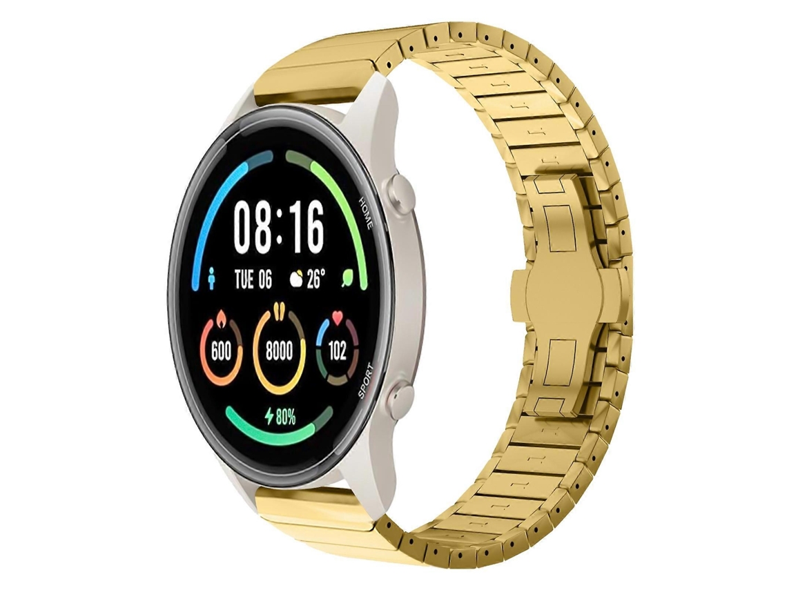 Pulseira De Relógio De Liga Metálica Com Fecho Borboleta E Pintura De Um Ponto, 22 Mm