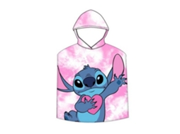 Poncho Toalha Stitch Disney Microfibra 55x100cm.