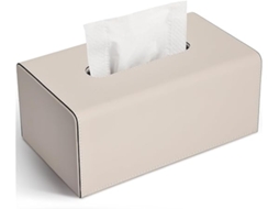 Caixa para Toalhitas de Maquilhagem e Lenços Papel em Couro Sintético, Uso o Escritório, Carro a Casa, Multifunções, Moderno STELASPLEN