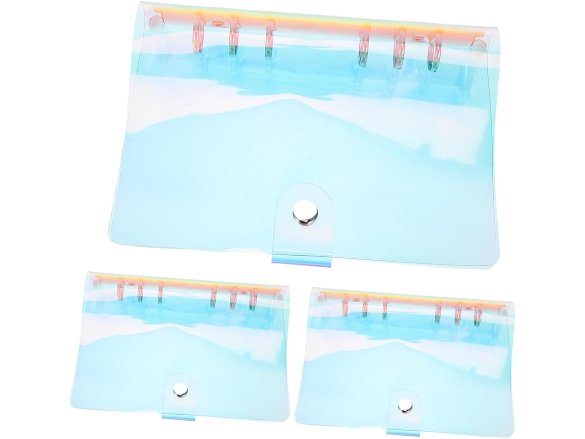 Conjunto De 3 Pastas 6 Argolas Uso Em Sala Aula, Capa De Pvc Resistente A Impressões Digitais E Design Vibrante Com