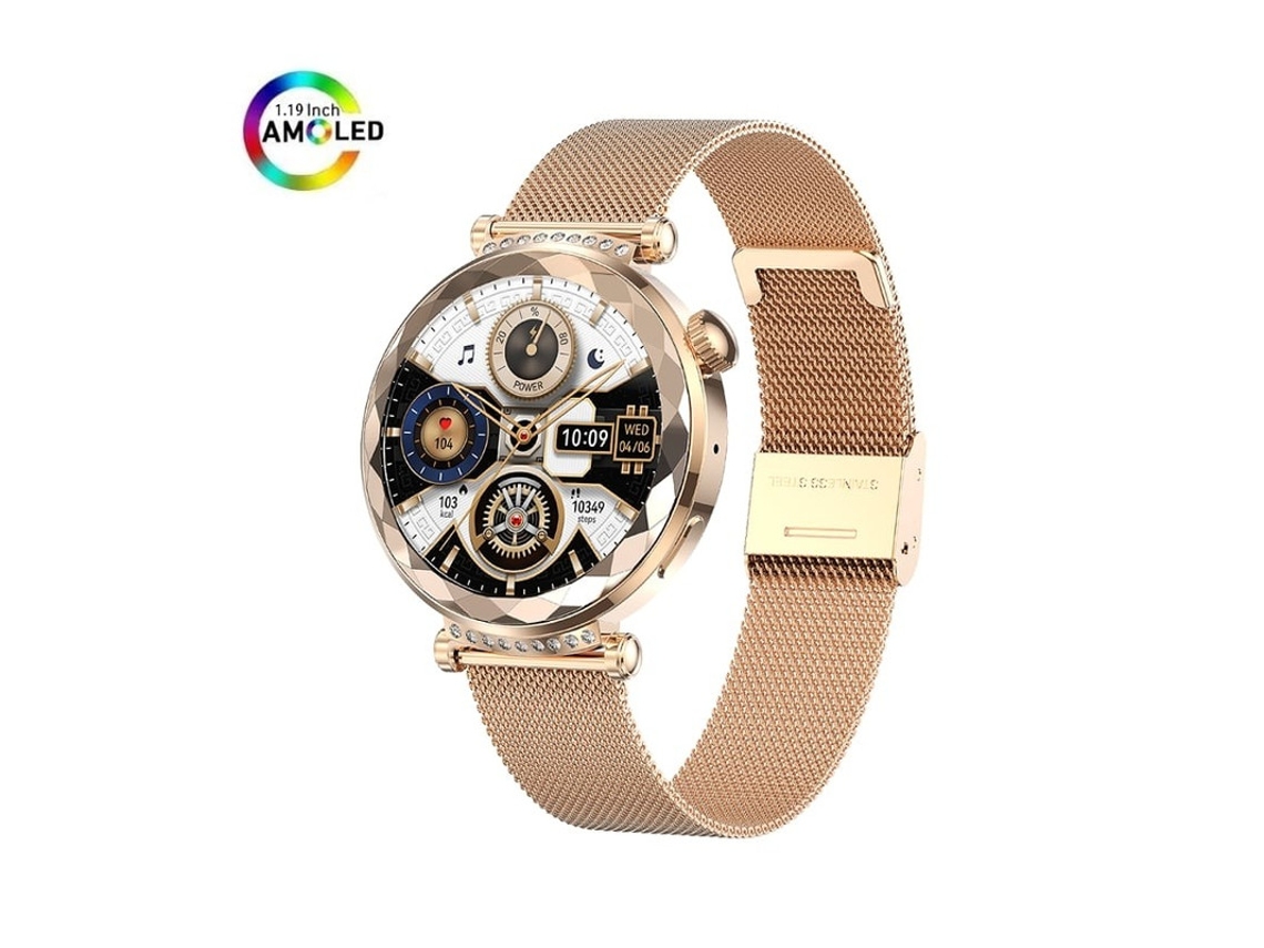 HK88 Amoled Bluetooth Chamadas Moda Smartwatch Bestvite (Rosa)