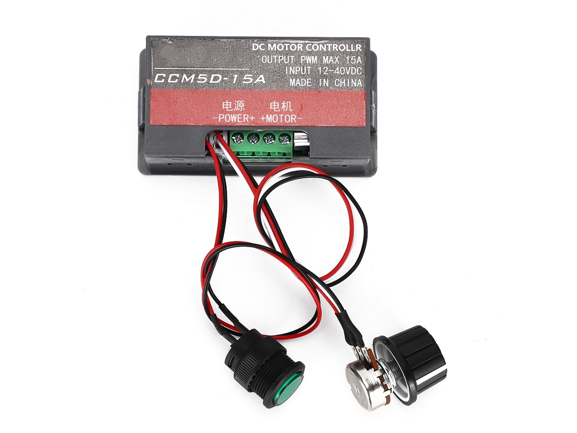 Controlador De Velocidade De Motor Dc Com Display De Tubo Digital 3 Dígitos 15a 12-40v