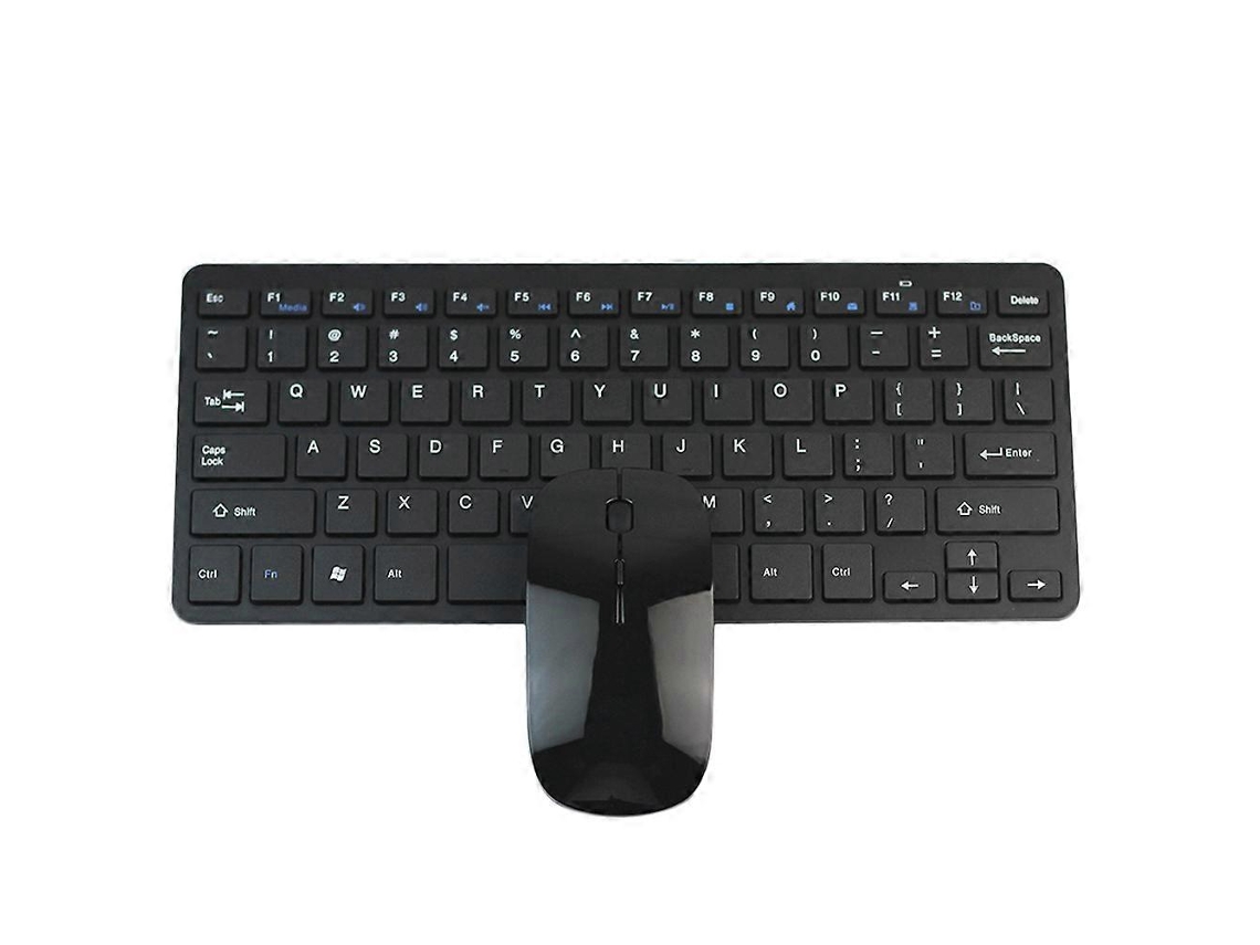 Mini Teclado Sem Fio Ultrafino De 2,4 Ghz Com Mouse Para Casa E Escritório Everley891 (preto, Sem Bateria)
