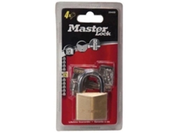 Cadeado de latão Master Lock de 40 mm, manilha de aço de 22 mm, 2 alavancas de travamento, cilindro de 5 pinos
