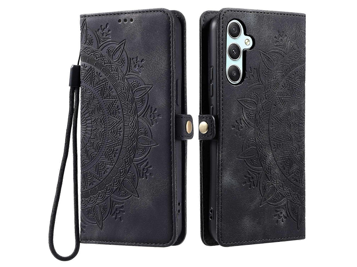 Capa Para Samsung Galaxy S23 Fe, Modelo 016, Com Estampa Totem, Em Couro Pu, Estilo Carteira, Multicolorida