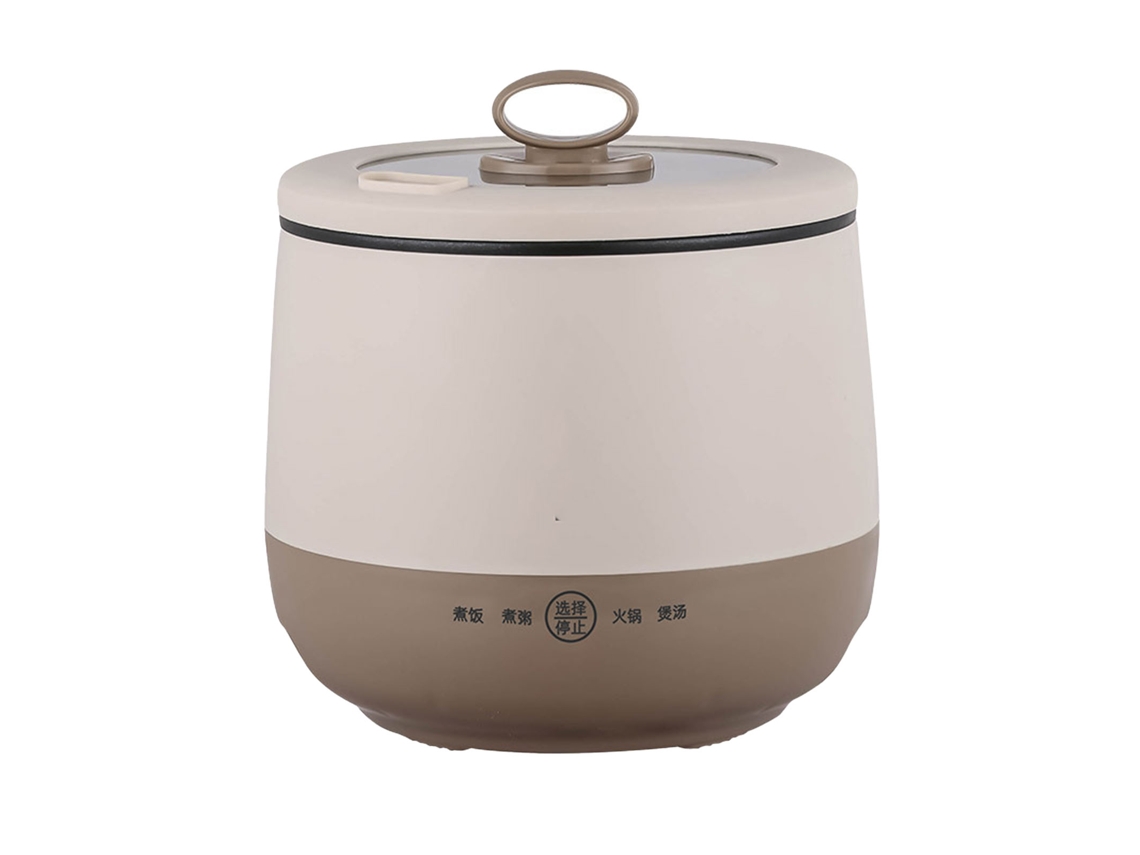 Arrozaleira elétrica mini inteligente, antiaderente, multifuncional, para dormitório, 110v, plug US | S/MARCA