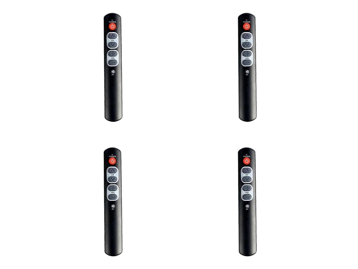 Controle Remoto Inteligente 4x Com Aprendizagem, 6 Botões Grandes Para Tv, Decodificador, Dvd E Videocassete.