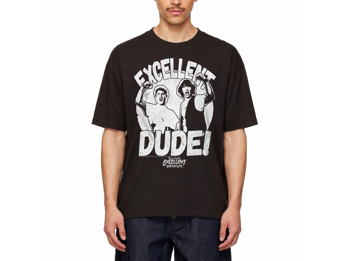 Rockinstone Bill And Ted Whtdudes Solid Dark Chocolate Adult T-shirt Size:s