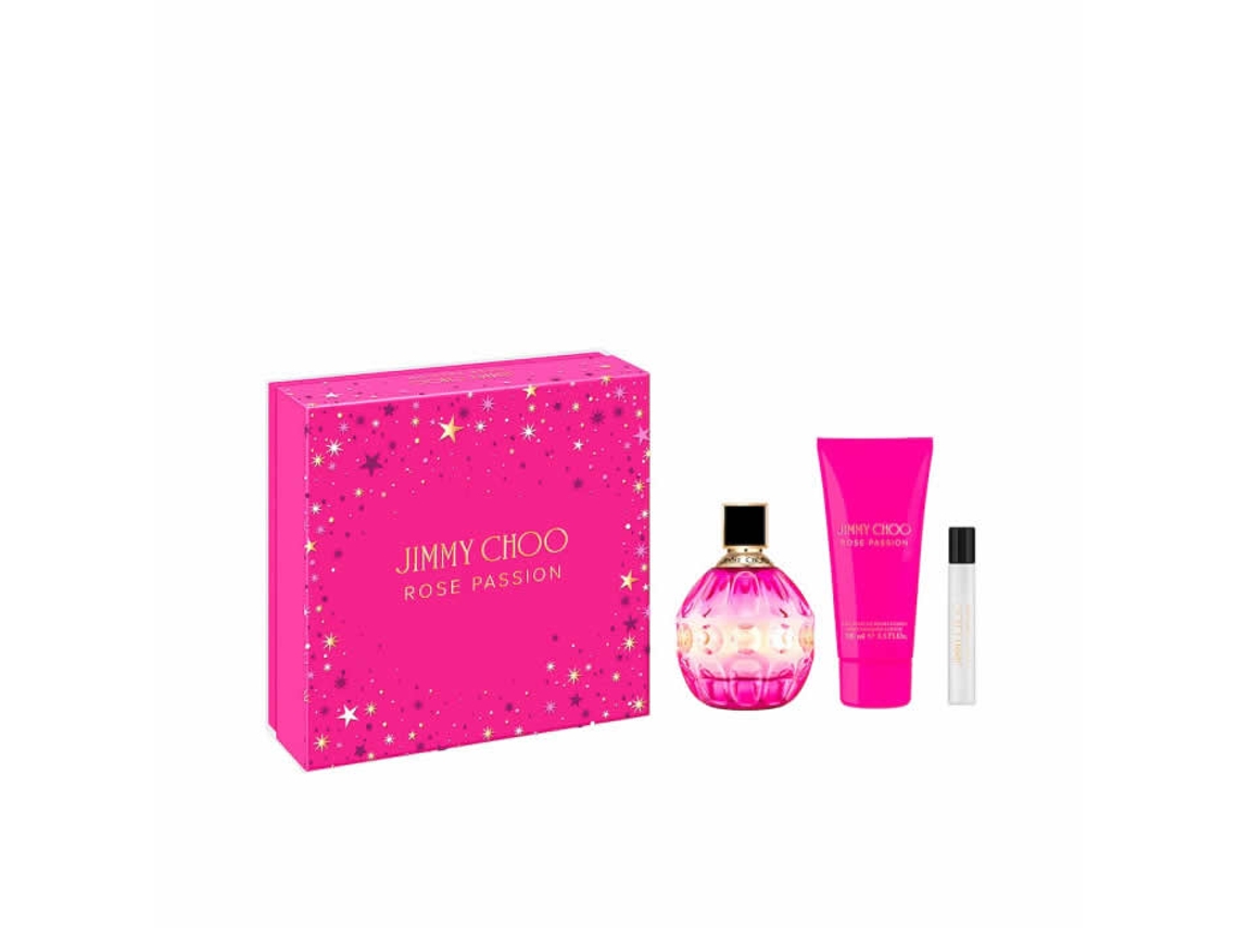 JIMMY CHOO Rose Passion Eau de Perfume Spray 100Ml Set 3 Piezas
